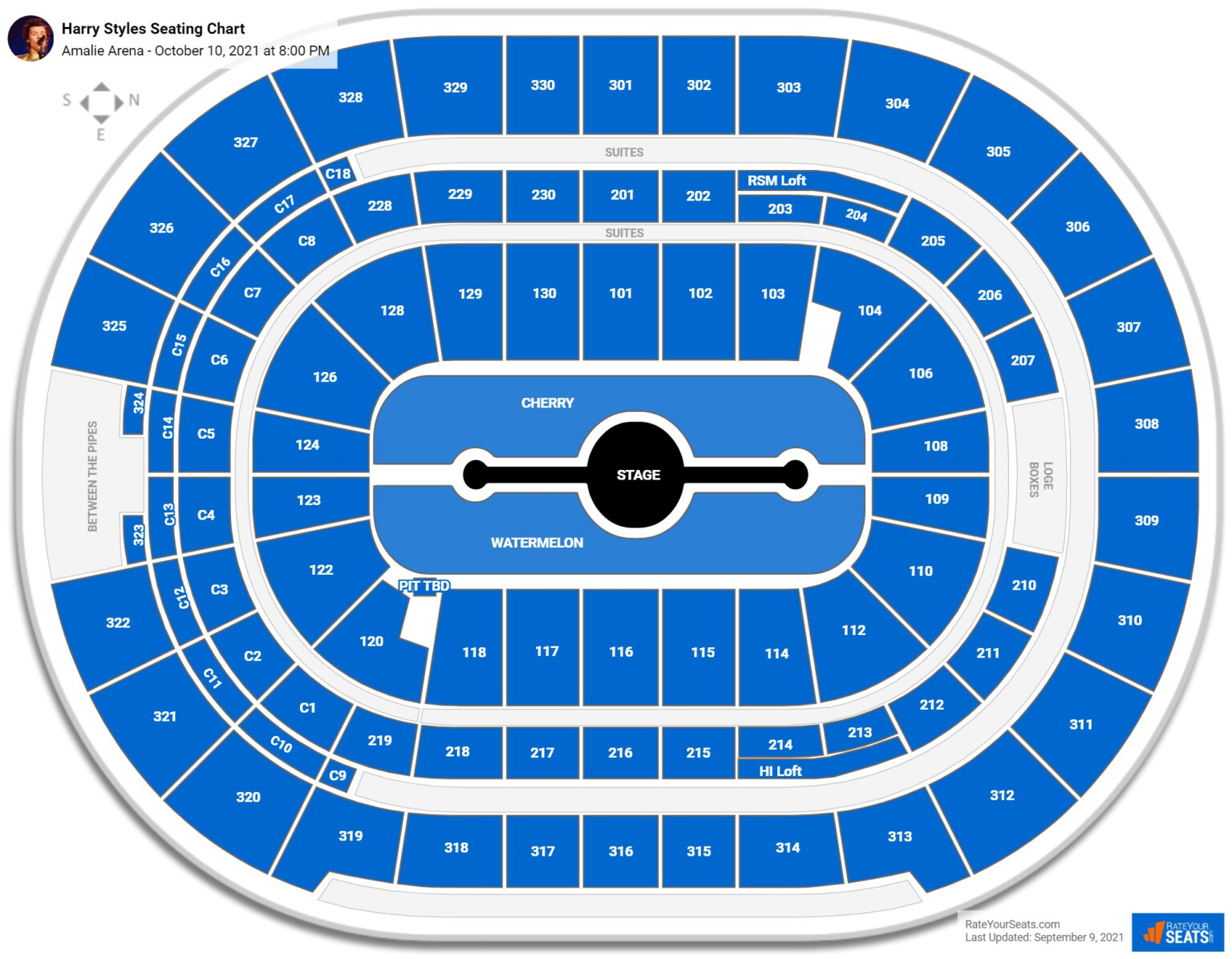 Amalie Arena Seating Charts For Concerts Rateyourseats - Seating-chart.net