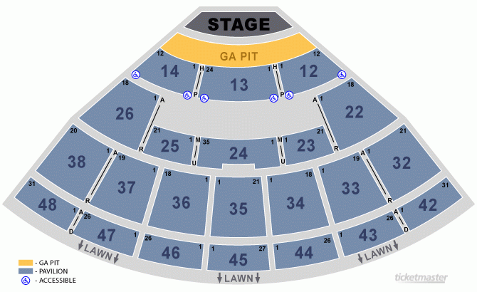 Blossom Music Center Cuyahoga Falls OH Seating Chart View