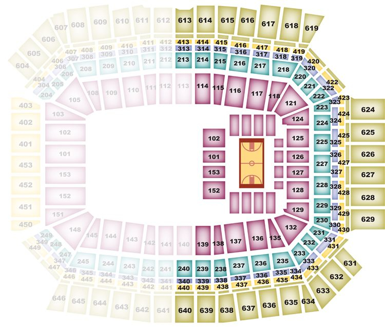 Lucas Oil Stadium Seating Chart For This Weekend Cardinal Sports Zone