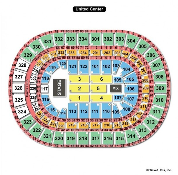 United Center Chicago IL Seating Chart View