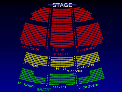 Broadway Seating Chart Richard Rodgers Theatre Seating Map Broadway 