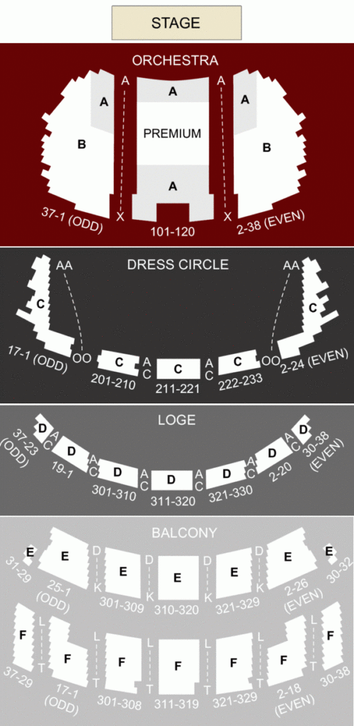 Chicago Cadillac Theater Seating Chart - Seating-Chart.net