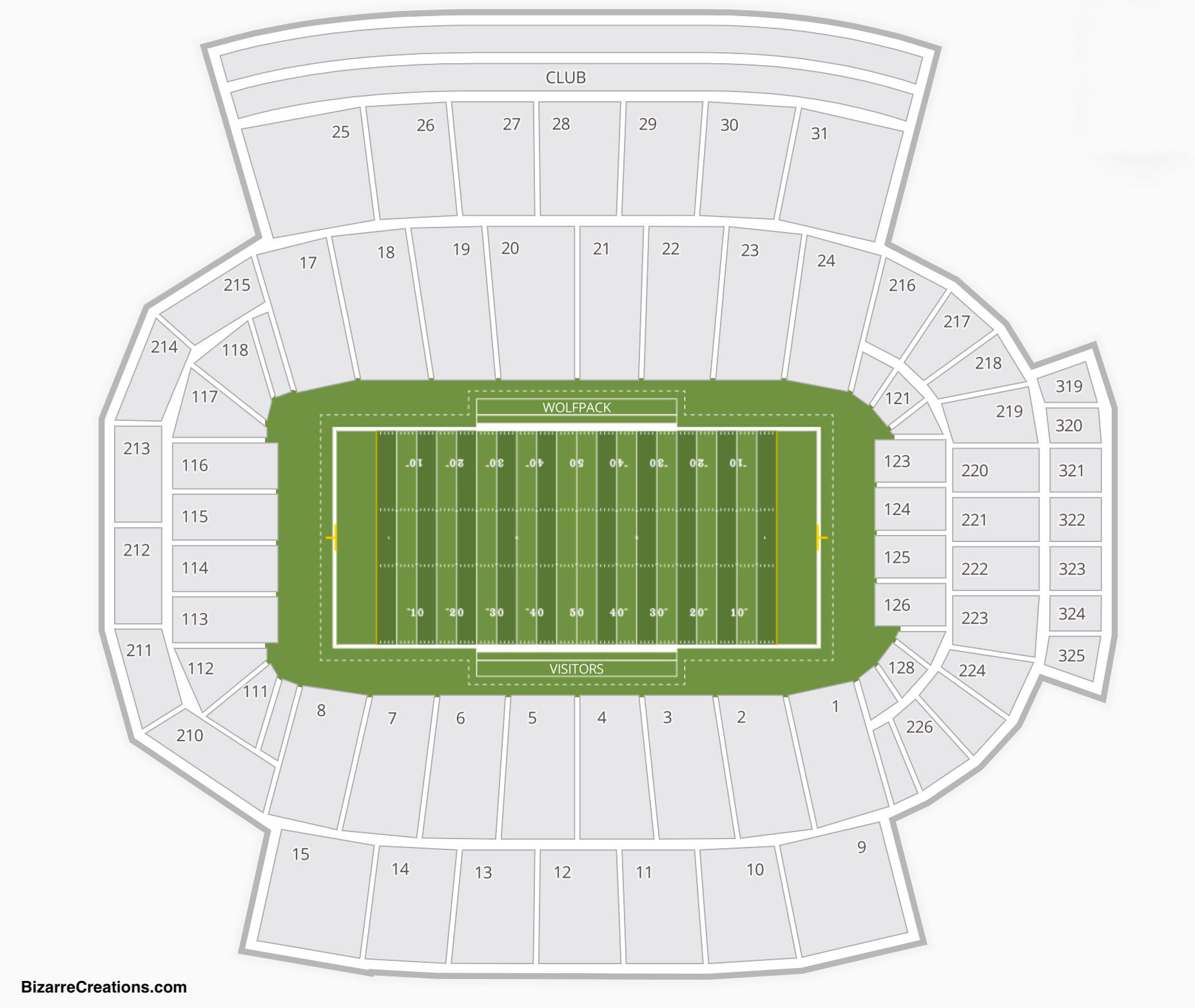 Carter Finley Stadium Seating Chart Seating Charts Tickets