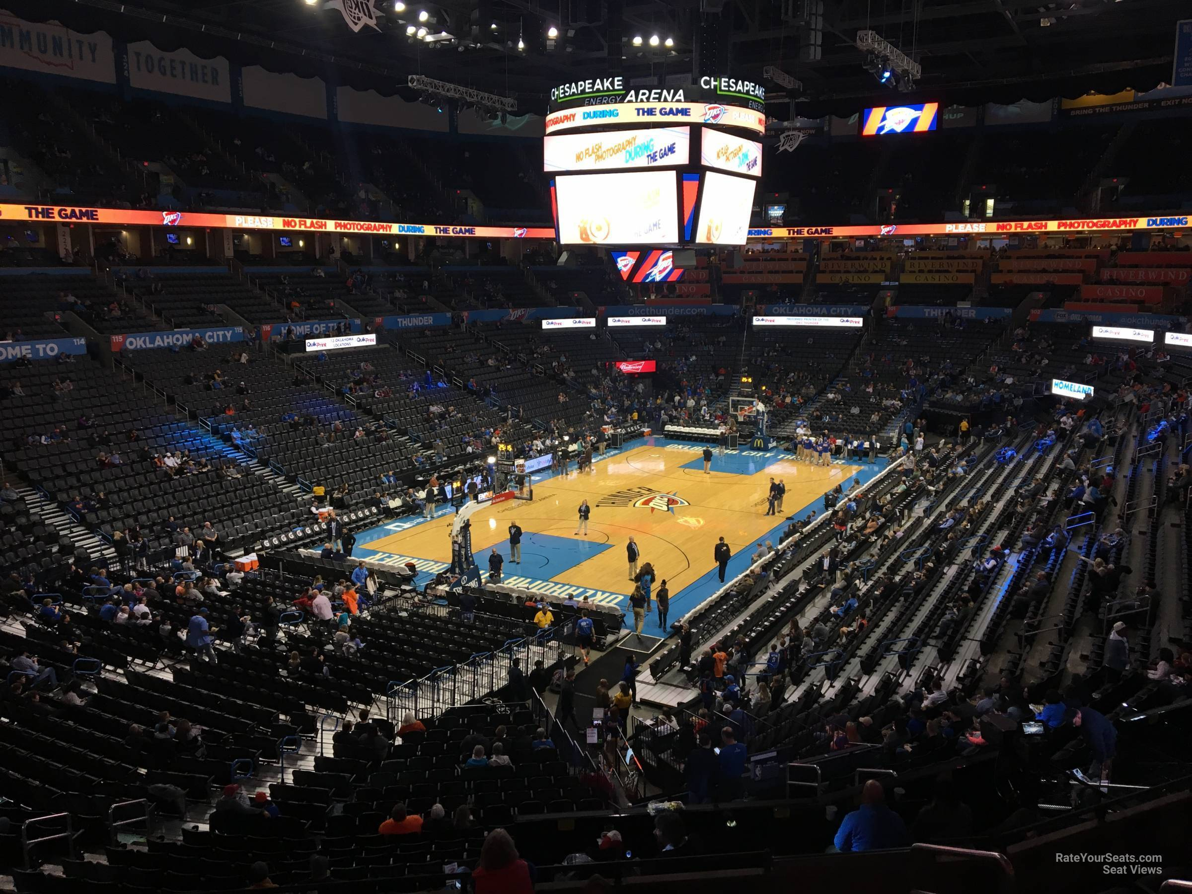 Chesapeake Energy Arena Section 213 Oklahoma City Thunder 