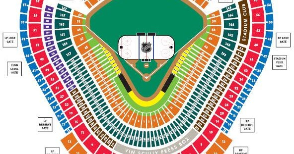 Dodgers Blue Heaven Seating Chart For Kings Ducks Game At Dodger 