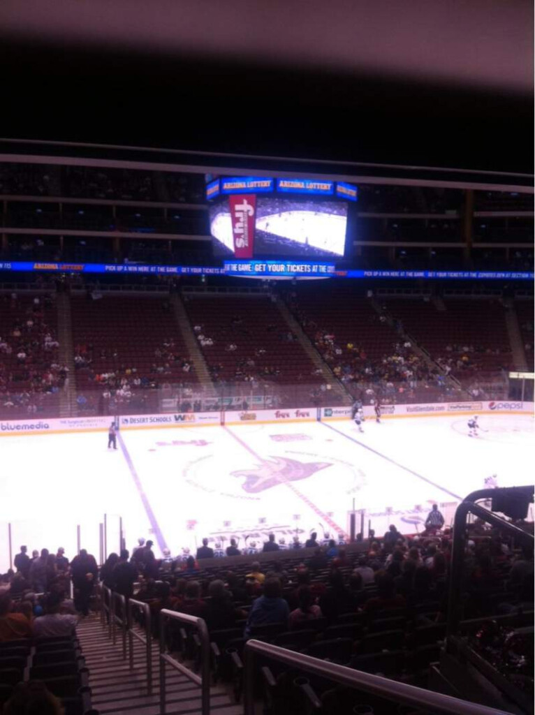 Gila River Arena Section 102 Row Z Seat 1 Arizona Coyotes Vs San 