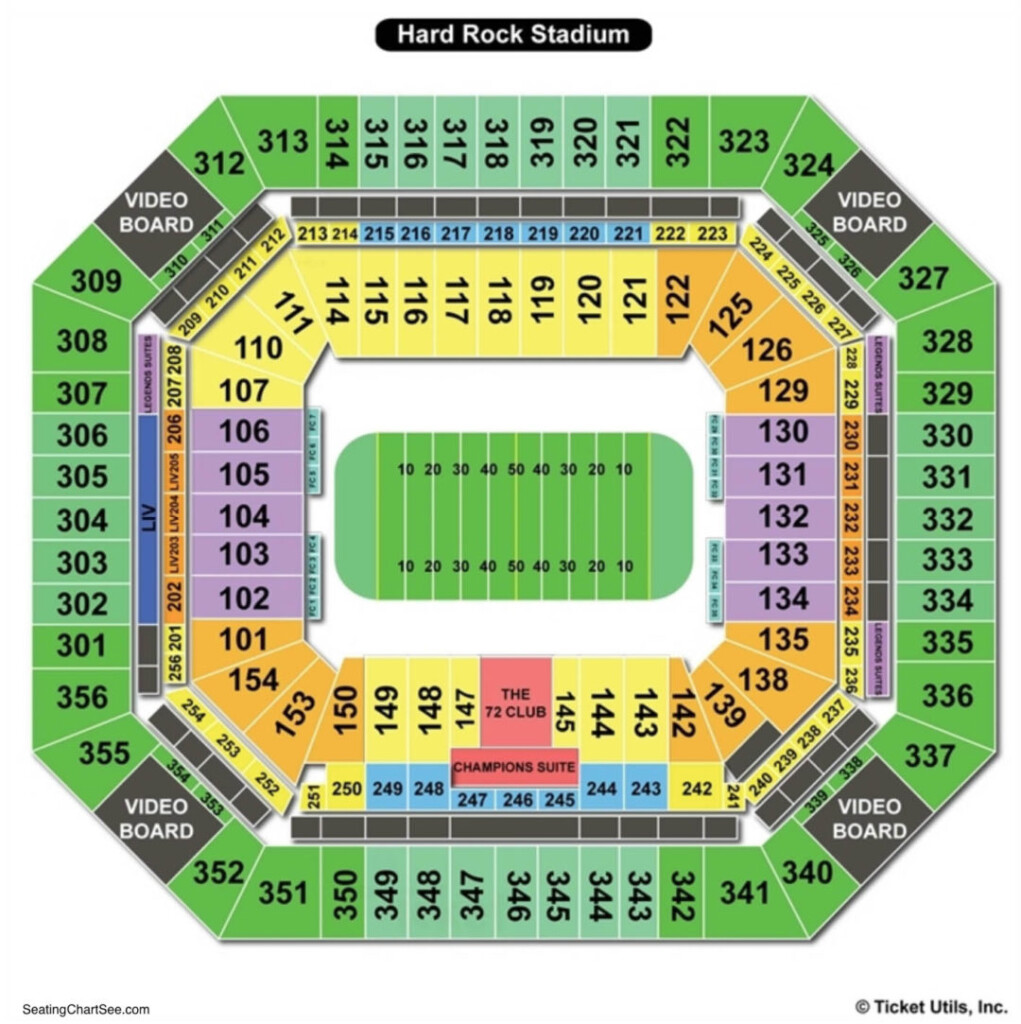 Hard Rock Stadium Seating Chart Seating Charts Tickets