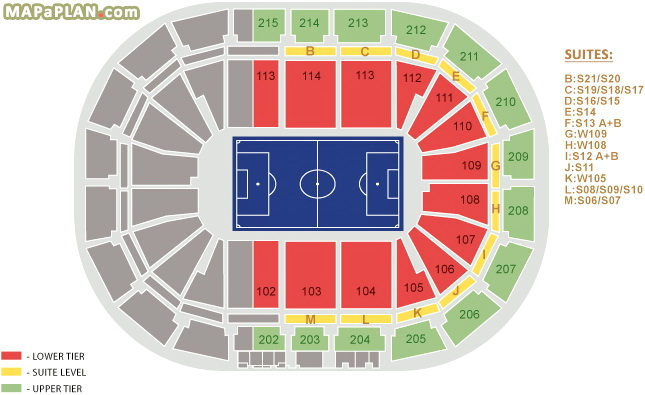 Manchester Arena Seating Plan Detailed Seat Numbers MapaPlan