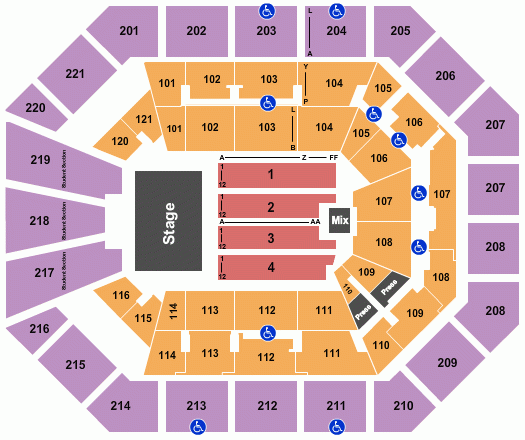 Matthew Knight Arena Seating Chart Eugene