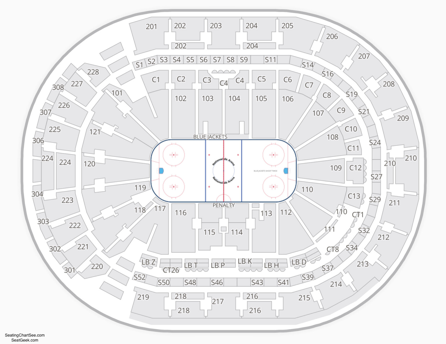 Blue Jackets Arena Seating Chart