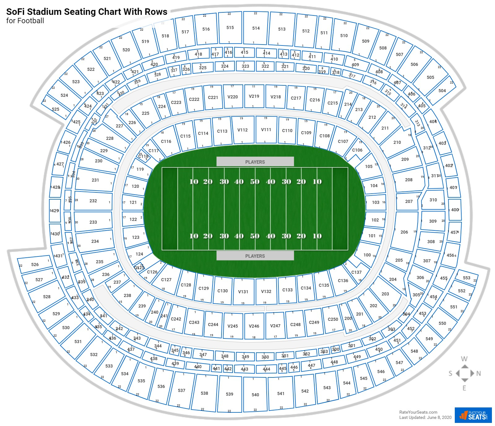 NFL Stadium Seating Charts Stadiums Of Pro Football