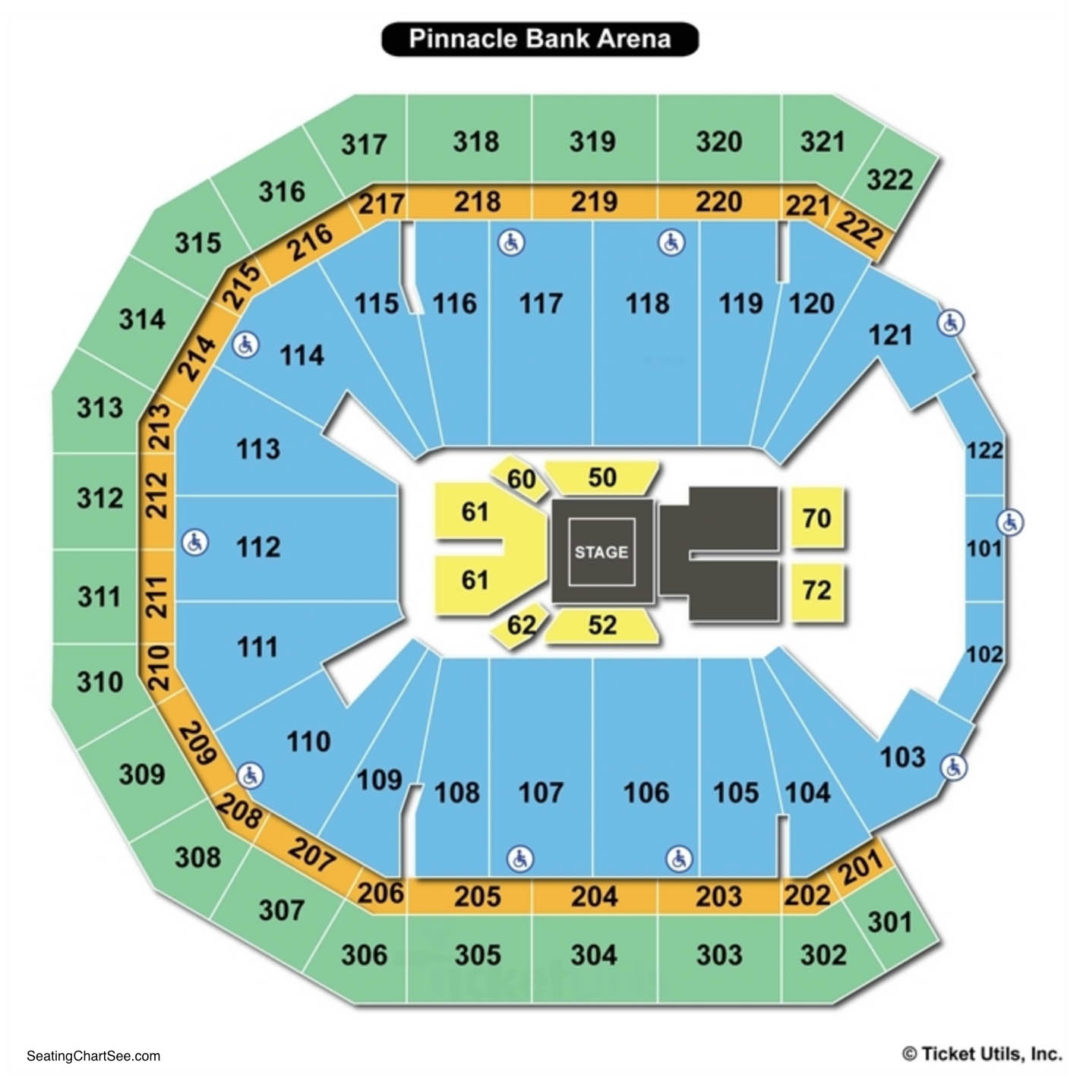 Pinnacle Bank Arena Seating Chart Seating Charts Tickets - Seating