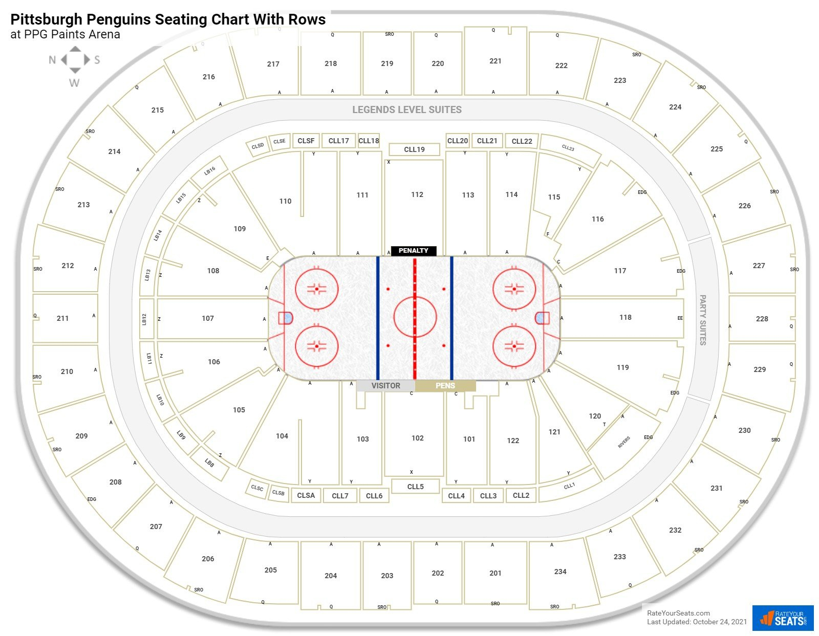 Pittsburgh Penguins Seating Charts At PPG Paints Arena RateYourSeats