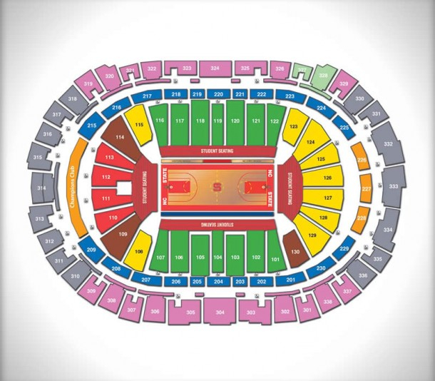 PNC Arena Raleigh NC Seating Chart View - Seating-Chart.net