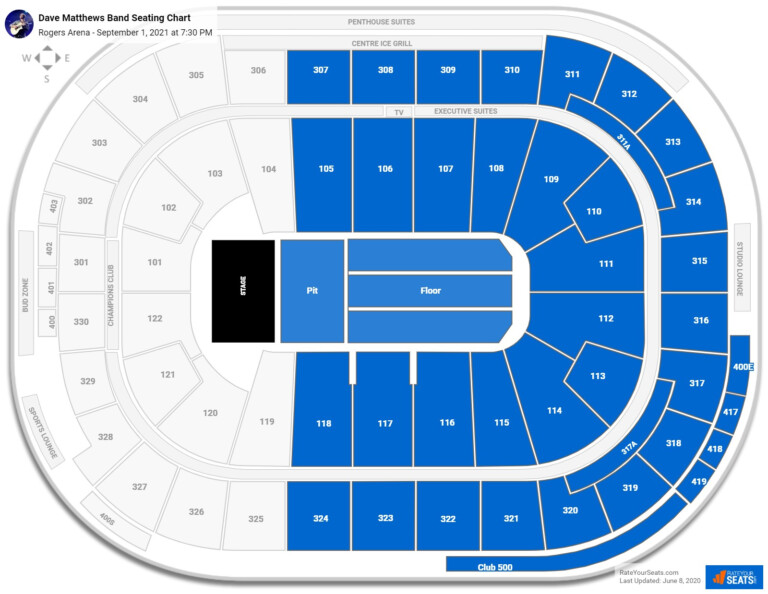 Rogers Arena Seating Charts For Concerts RateYourSeats - Seating-Chart.net