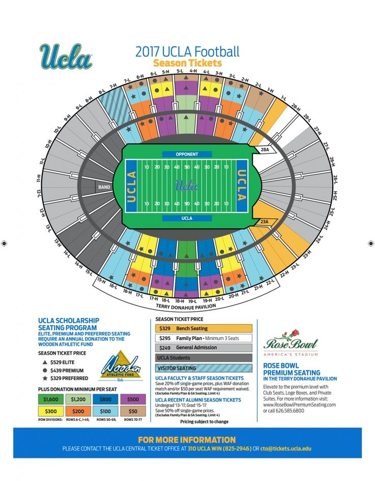 Rose Bowl Stadium Seating Chart Capit n