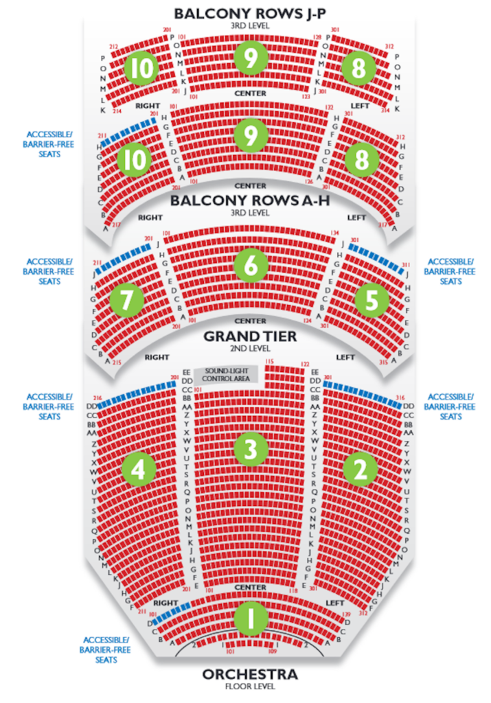 North Charleston Performing Arts Center Seating Chart