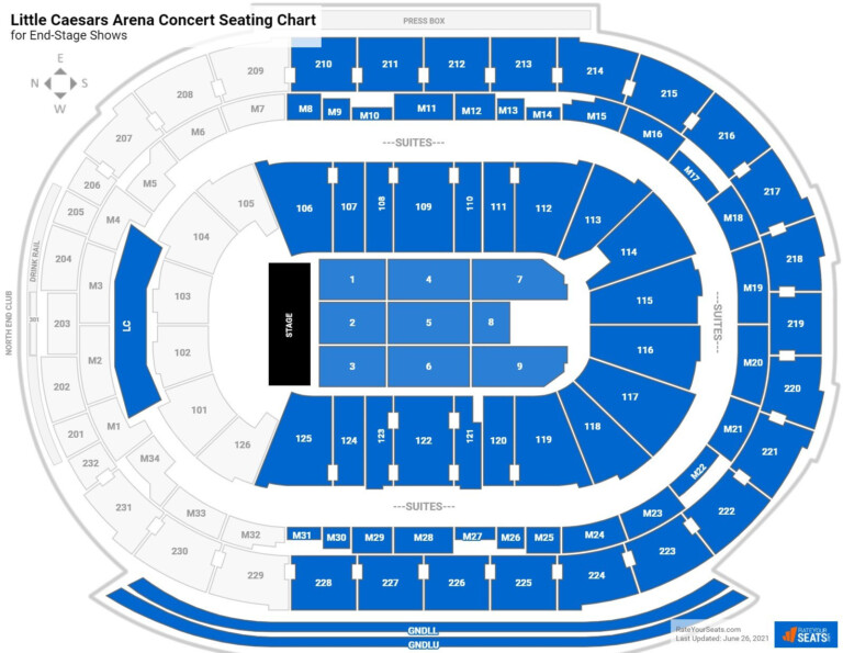 Section 211 At Little Caesars Arena For Concerts RateYourSeats ...