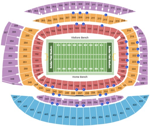Soldier Field Stadium Tickets In Chicago Illinois Seating Charts ...