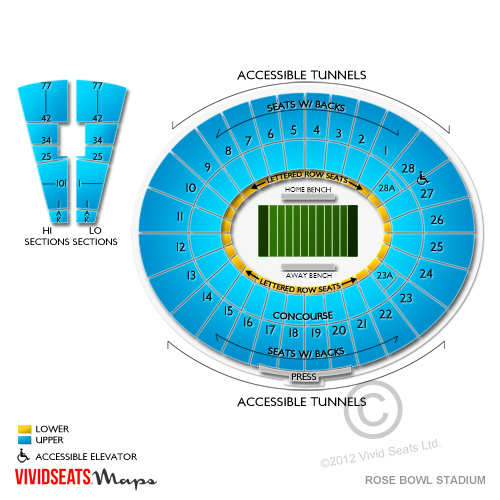 Stadium Seating Guide For Rose Bowl Concerts Vivid Seats