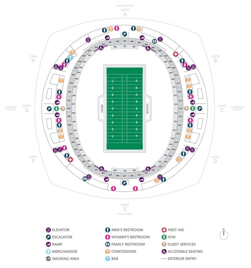 Mercedes Benz Superdome New Orleans Concert Seating Chart - Seating ...