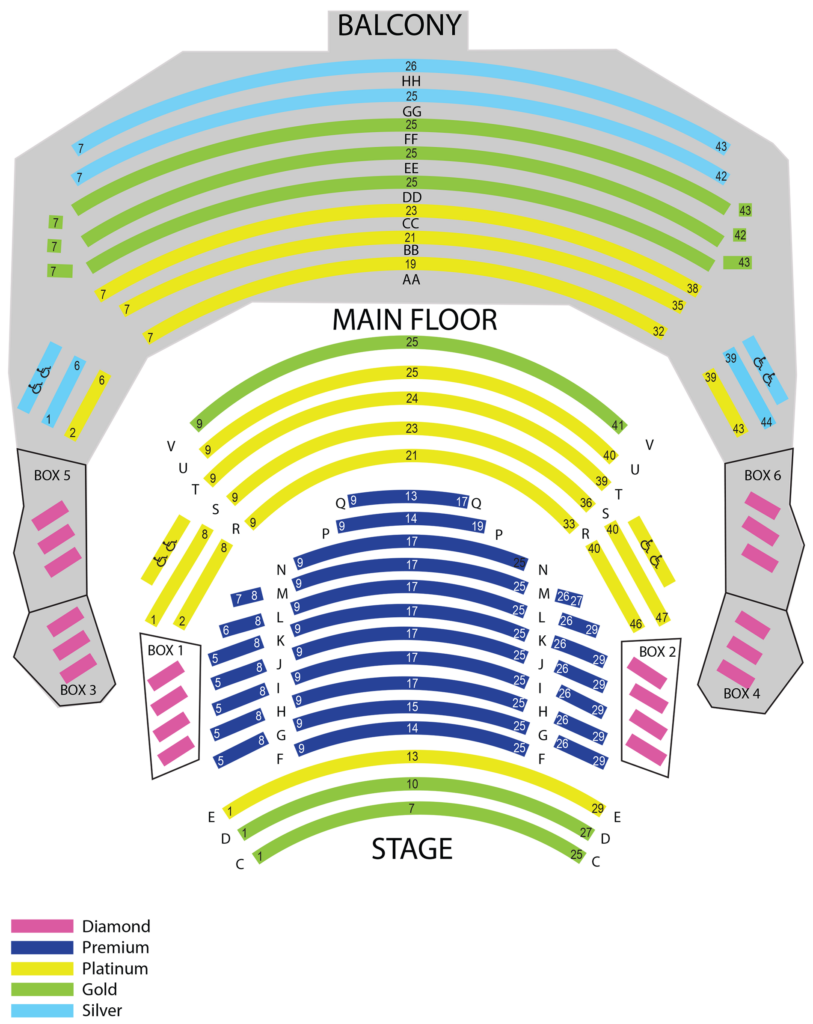 Theater Seating Charts Music Theater Works